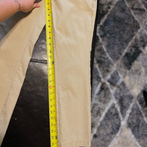 Joe B Beige Straight Leg Pants with Scrunched Top and Side Buttons - Picture 8 of 12